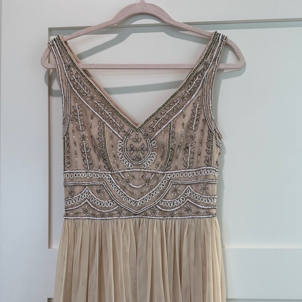 BHLDN Beaded Cream Gown